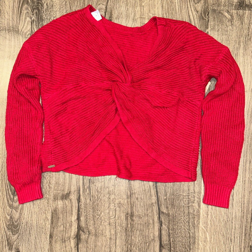 Hollister Vibrant Red Sweater/Cropped Top